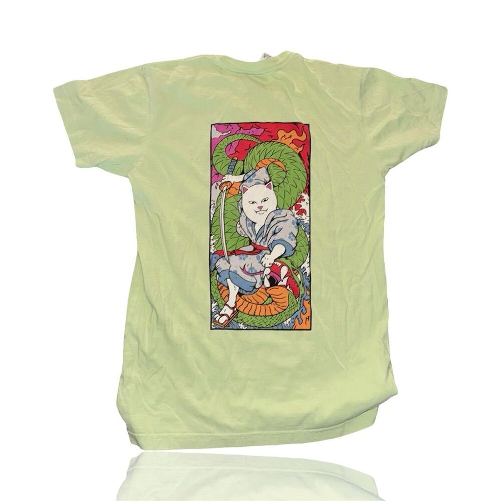 RIPNDIP Nermurari Warrior Men's T-Shirt Light Lime Green Size Small